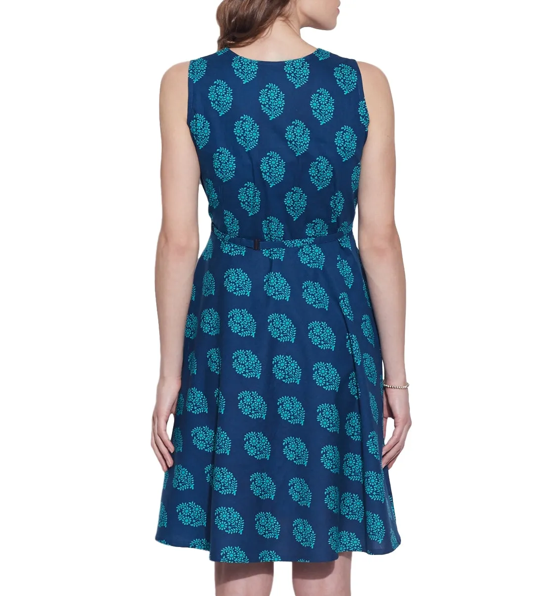 Women Apparels Cotton Printed Dress,Machine Washable,W-CPD44-1629, Size-44 Inch