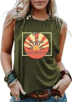 Women Beer and Sunshine Tank Tops Sunshine Shirt Beer Shirt