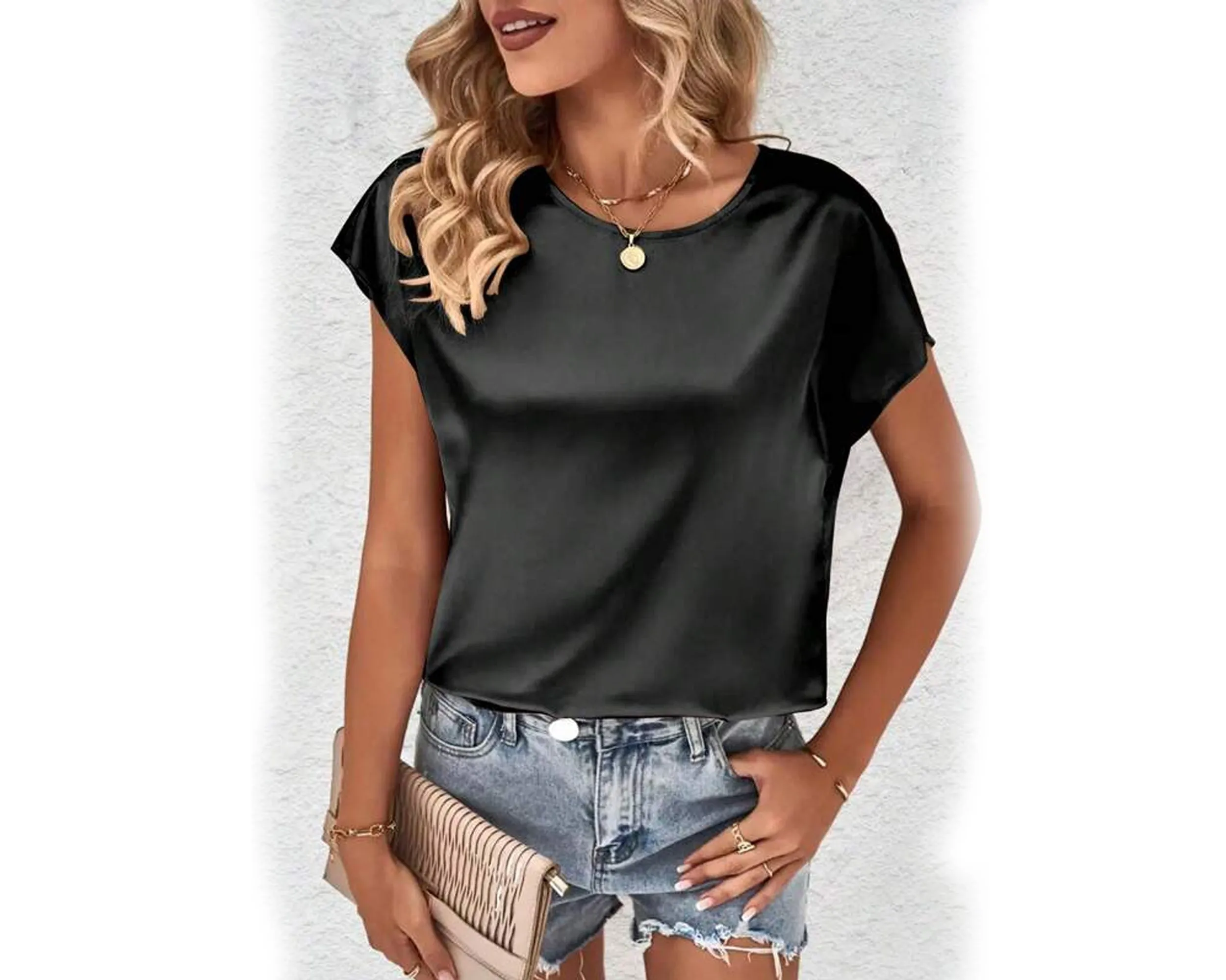 Women Satin Sleeveless Top