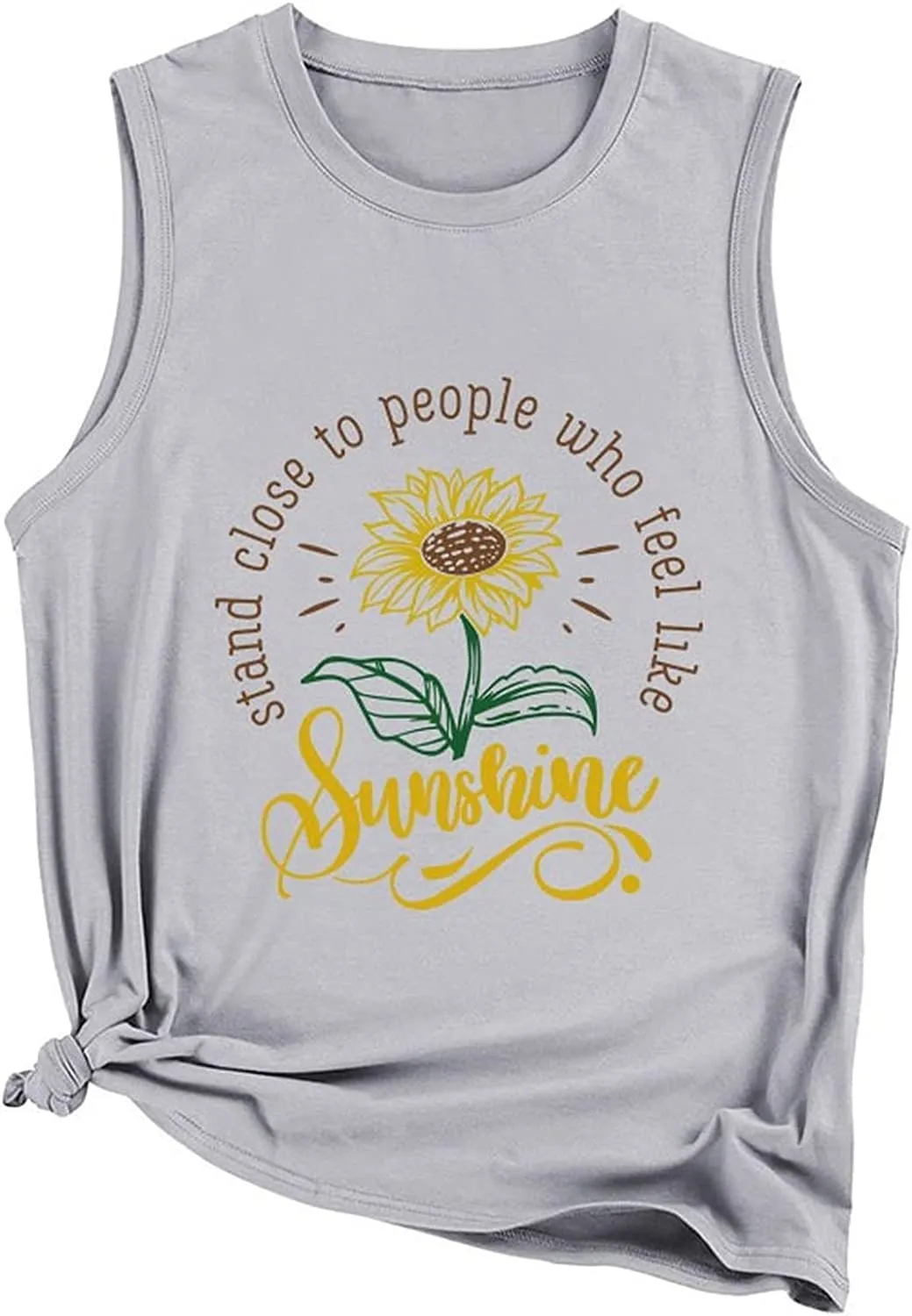 Women Stand Close to People Who Feel Like Sunshine Graphic Tank Tops