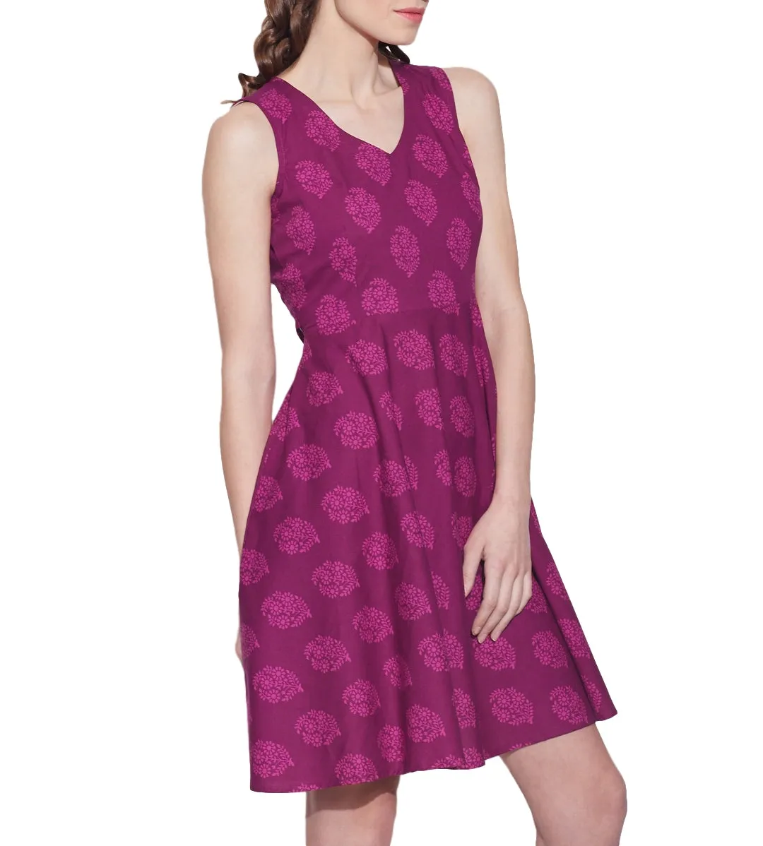 Womens Accessories Cotton Printed Dress,Machine Washable,W-CPD36-1608, Size-36 Inch