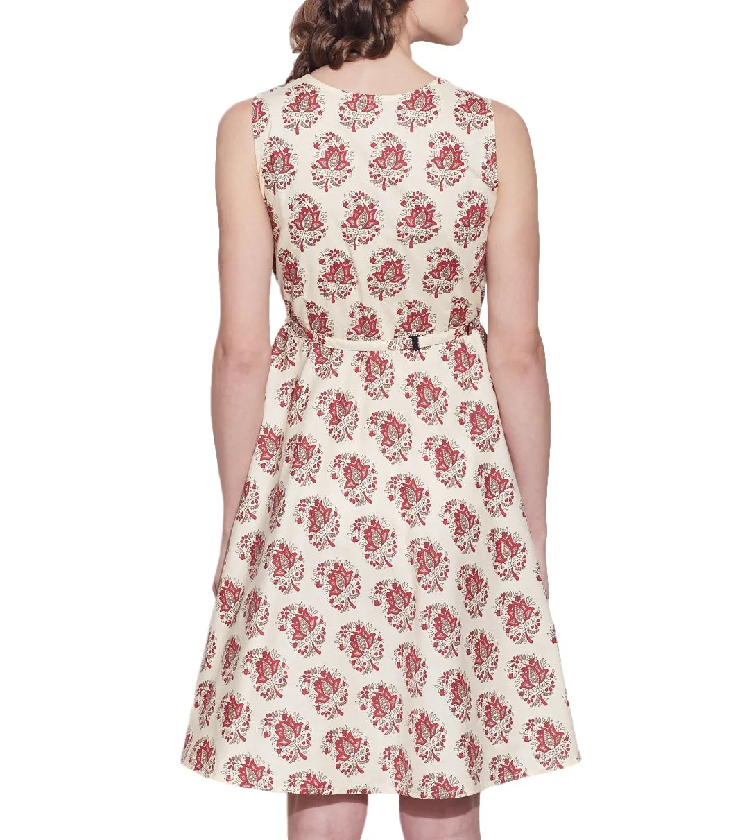 Womens Clothing Cotton Printed Dress,Machine washable,W-CPD40-1601,Size-40 Inch