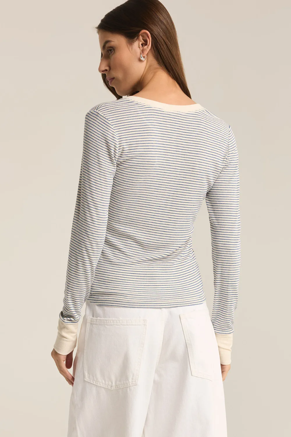 Z Supply Scarlette Stripe Rib Henley